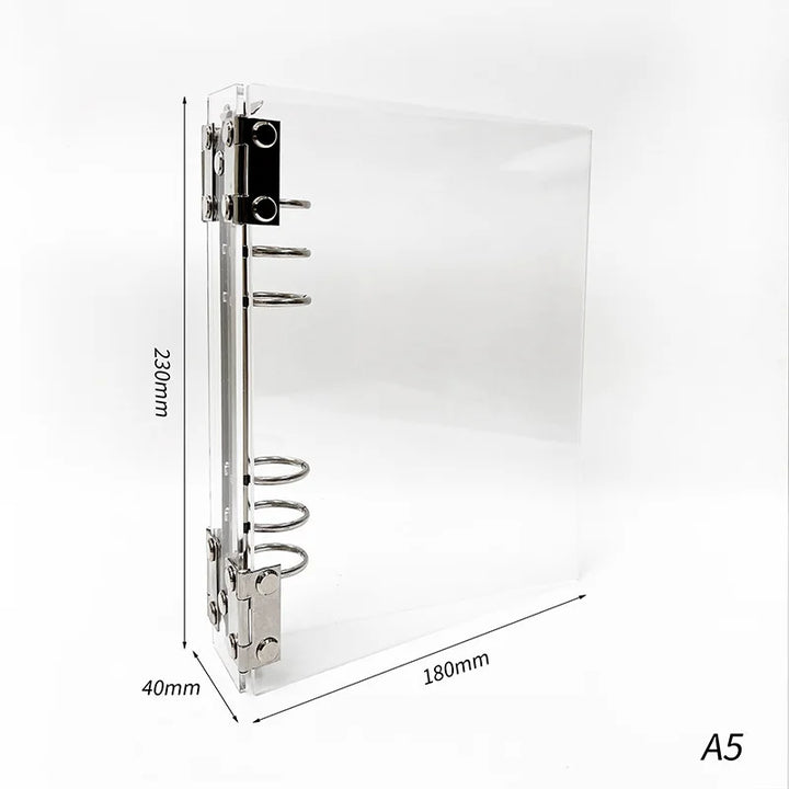 A5 Acrylic Transparent Shell Loose-leaf Photo Album, DIY Detachable Binder,  6 Hole Acrylic Album Kpop Binder, Photocard Binder