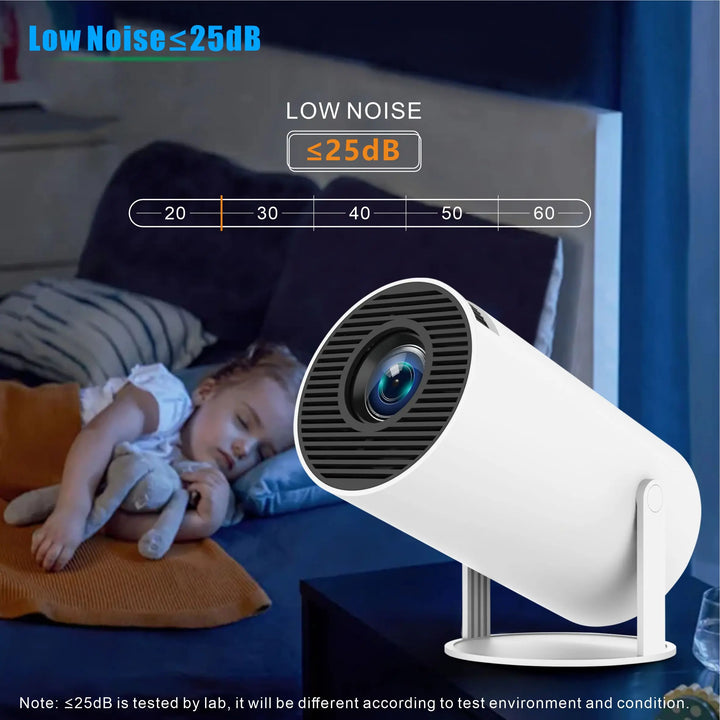 Salange Mini Projector HY300 PRO Android 11 Dual Wifi6 260ANSI Allwinner H713 BT5.0 1080P 1280*720P Home Cinema Outdoor Projetor